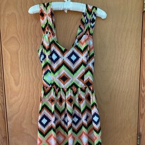 Bar III Women's Lime/Pink Summer Dress: Sz M